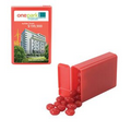 Red Refillable Plastic Mint/ Candy Dispenser w/ Cinnamon Red Hots